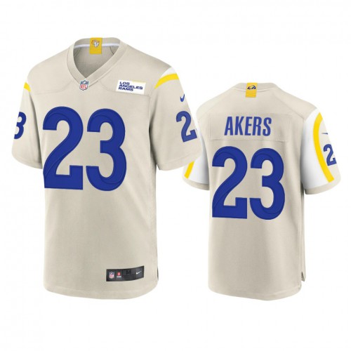 Los Angeles Los Angeles Rams #23 Cam Akers Men's Game Jersey - Bone Men's
