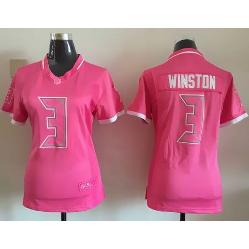 Tampa Bay Buccaneers #3 Jameis Winston Pink Women's Stitched Elite Bubble Gum Jersey Womens