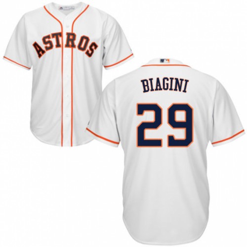 Houston Astros #29 Joe Biagini White New Cool Base Stitched Jersey Men's