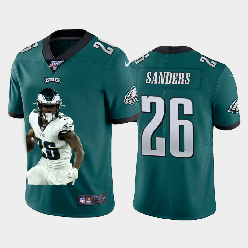 Philadelphia Eagles #26 Miles Sanders Team Hero 2 Vapor Limited 100 Jersey Green