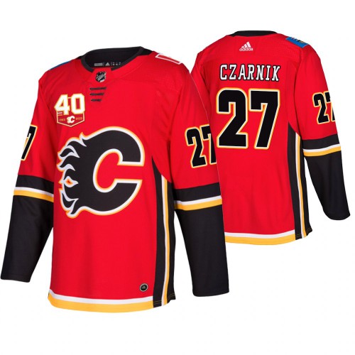 Adidas Calgary Calgary Flames #27 Austin Czarnik 40th Anniversary Third 2019-20 Jersey Men's