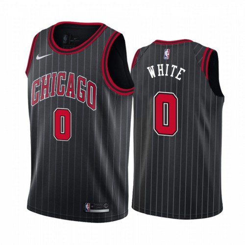 Chicago Bulls #0 Coby White Black 2019-20 Statement Edition Jersey Mens