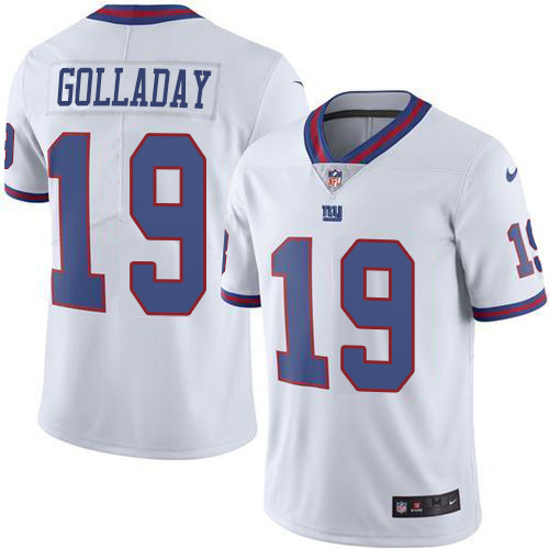 New York Giants #19 Kenny Golladay White Youth Stitched Limited Rush Jersey Youth