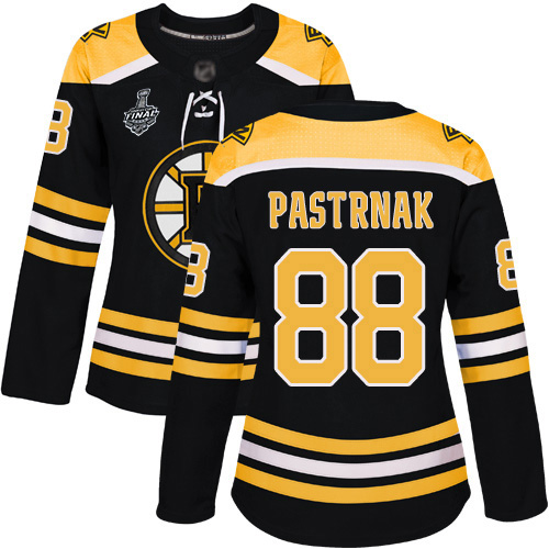 Adidas Boston Bruins #88 David Pastrnak Black Home Authentic Stanley Cup Final Bound Women's Stitched Jersey Womens