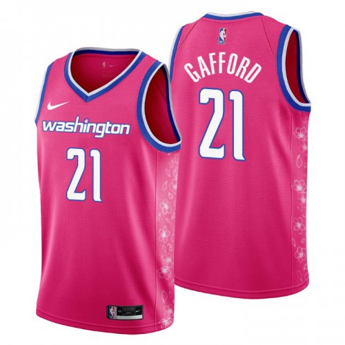 Washington Wizards #21 Daniel Gafford Mens 2022-23 City Edition Jersey - Cherry Blossom Pink Mens