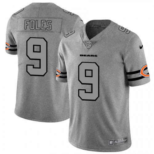 Chicago Chicago Bears #9 Nick Foles Men's Gray Gridiron II Vapor Untouchable Limited Jersey Men's