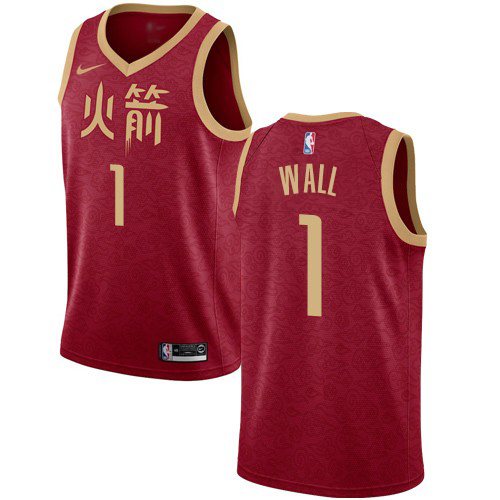 Houston Rockets #1 John Wall Red Youth Swingman City Edition 2018/19 Jersey Youth