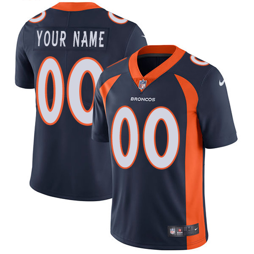 Denver Broncos Customized Navy Blue Alternate Stitched Vapor Untouchable Limited Men's Jersey