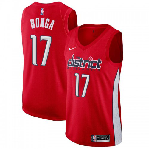 Washington Wizards #17 Isaac Bonga Red Swingman Earned Edition Jersey Mens