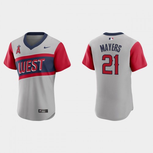 Los Angeles Los Angeles Angels #21 Mike Mayers Men's Gray 2021 Little League Classic Authentic Jersey Men's
