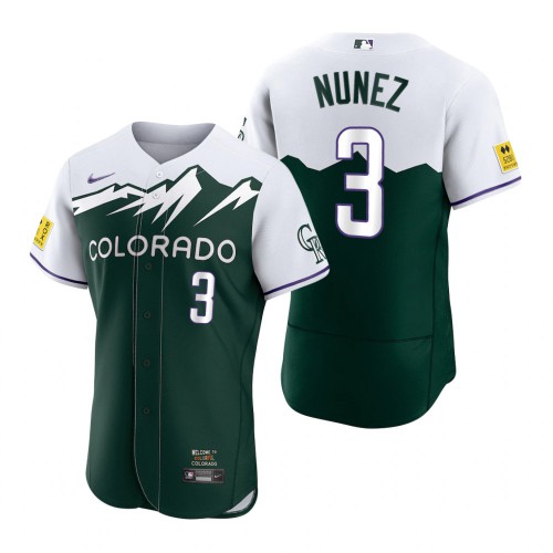 Colorado Colorado Rockies #3 Dom Nunez Green Men's Authentic 2022 City Connect Jersey Men's