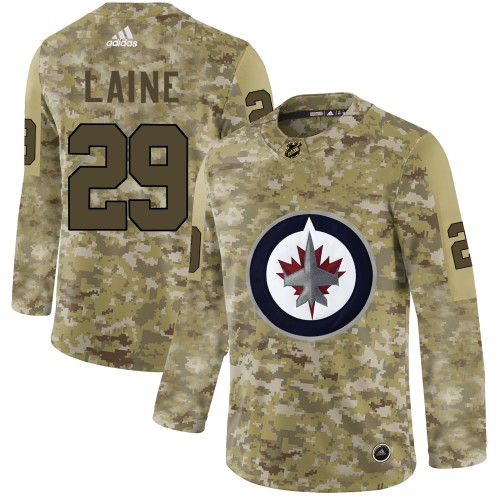 Adidas Winnipeg Jets #29 Patrik Laine Camo Authentic Stitched Jersey Men's