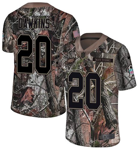 Eagles #20 Brian Dawkins Camo Youth Stitched Limited Rush Realtree Jersey