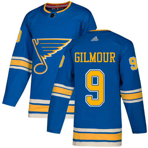 Adidas St. Louis Blues #9 Doug Gilmour Light Blue Alternate Authentic Stitched Jersey Men's