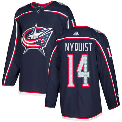 Adidas Columbus Blue Jackets #14 Gustav Nyquist Navy Blue Home Authentic Stitched Youth Jersey Youth
