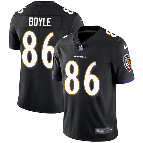 Baltimore Ravens #86 Nick Boyle Black Alternate Men's Stitched Vapor Untouchable Limited Jersey Men's