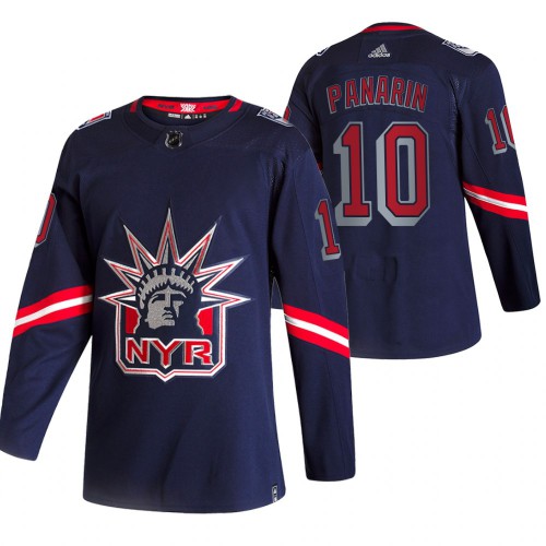 New York New York Rangers #10 Artemi Panarin Navy Men's Adidas 2020-21 Reverse Retro Alternate Jersey Men's