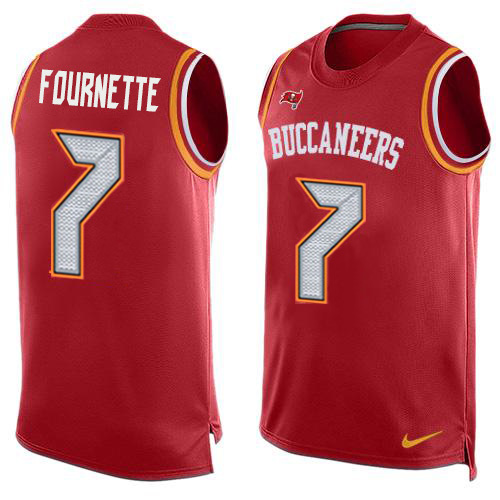 Tampa Bay Buccaneers #7 Leonard Fournette Red Team Color Men's Stitched Limited Tank Top Jersey