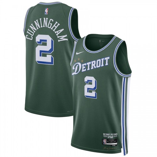 Detroit Detroit Pistons #2 Cade Cunningham Unisex Green 2022-23 Swingman Jersey - City Edition Mens