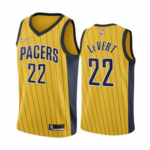 Indiana Indiana Pacers #22 Caris LeVert Gold Womens Swingman 2020-21 Earned Edition Jersey Womens