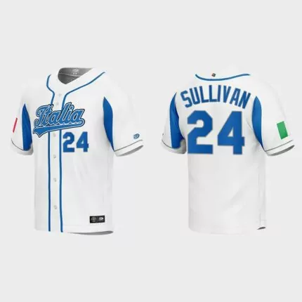 Brett Sullivan Italy Baseball 2023 World Baseball Classic Jersey – White