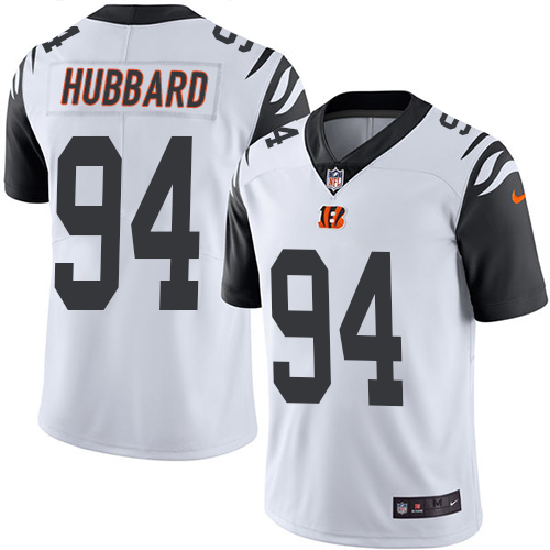 Bengals #94 Sam Hubbard White Men's Stitched Limited Rush Jersey