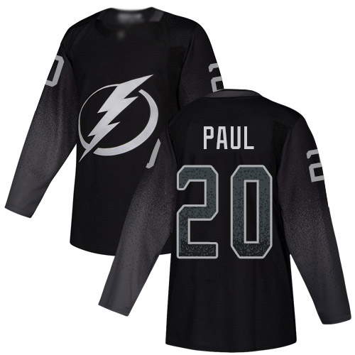 Adidas Tampa Bay Lightning #20 Nicholas Paul Black Alternate Authentic Stitched Jersey Men's