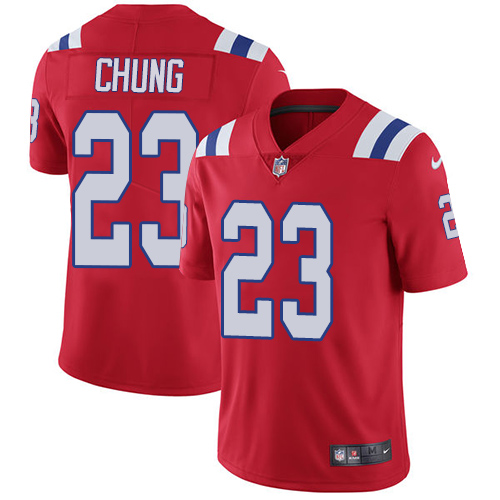 New England Patriots #23 Patrick Chung Red Alternate Men's Stitched Vapor Untouchable Limited Jersey Men's