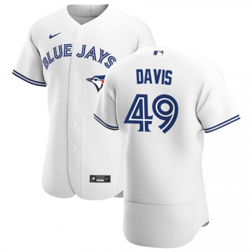 Toronto Toronto Blue Jays #49 Jonathan Davis Men's White Home 2020 Authentic Player Jersey Men's