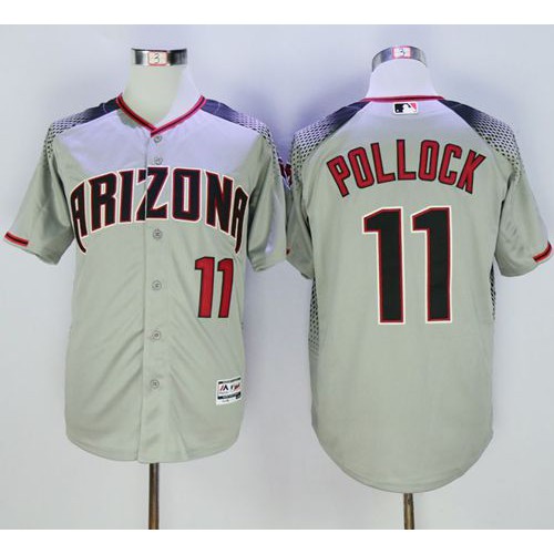 Arizona Diamondbacks #11 A. J. Pollock Gray/Brick New Cool Base Stitched Jersey Men's