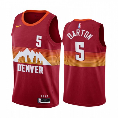 Denver Nuggets #5 Will Barton Red Womens Swingman 2020-21 City Edition Jersey Womens
