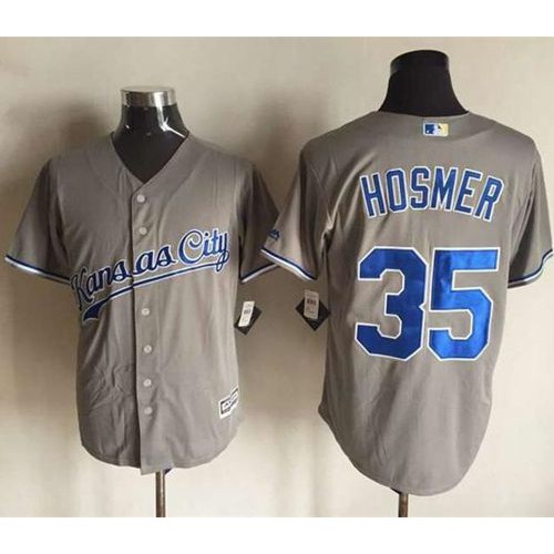Kansas City Royals #35 Eric Hosmer New Grey Cool Base Stitched Jersey Men's