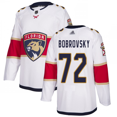 Adidas Florida Panthers #72 Sergei Bobrovsky White Road Authentic Stitched Jersey Men's