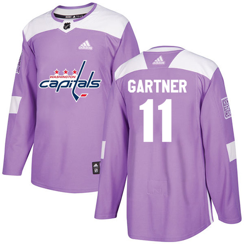 Adidas Washington Capitals #11 Mike Gartner Purple Authentic Fights Cancer Stitched Jersey Men's