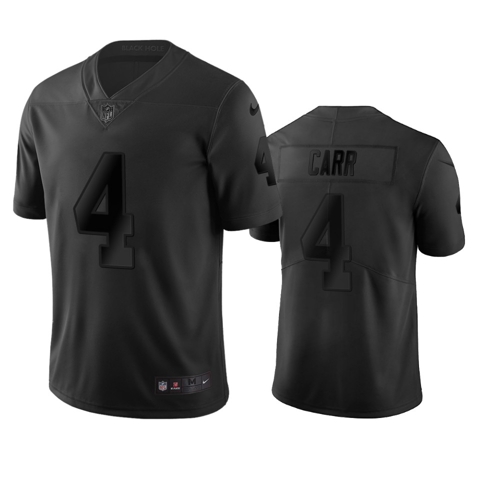 Las Vegas Raiders #4 Derek Carr Black Vapor Limited City Edition Jersey