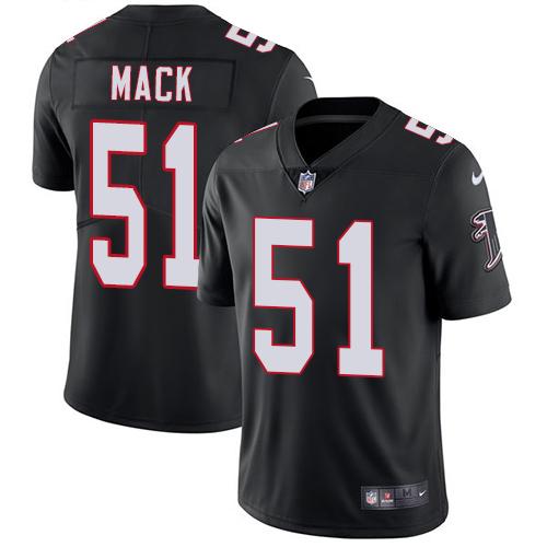 Atlanta Falcons #51 Alex Mack Black Alternate Youth Stitched Vapor Untouchable Limited Jersey Youth