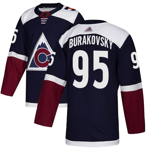 Adidas Colorado Avalanche #95 Andre Burakovsky Navy Alternate Authentic Stitched Youth Jersey Youth