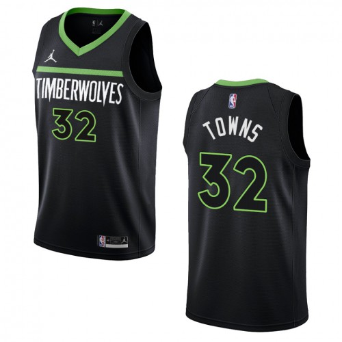 Minnesota Minnesota Timberwolves #32 Karl-Anthony Towns Black Mens 2022-23 Statement Edition Jersey Mens