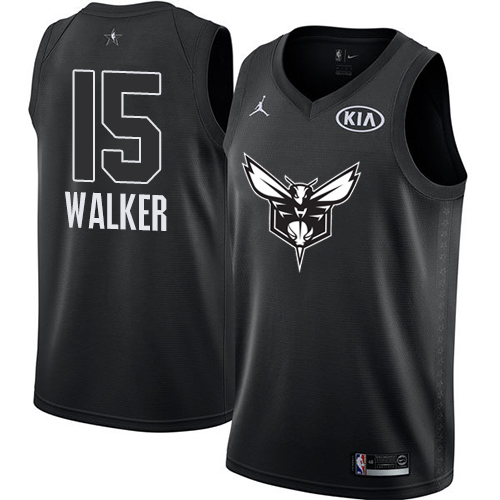 Charlotte Hornets #15 Kemba Walker Black Youth Jordan Swingman 2018 All-Star Game Jersey Youth