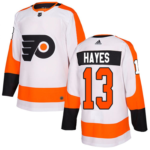 Adidas Philadelphia Flyers #13 Kevin Hayes White Road Authentic Stitched Youth Jersey Youth