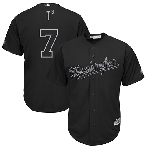 Washington Nationals #7 Trea Turner Black 