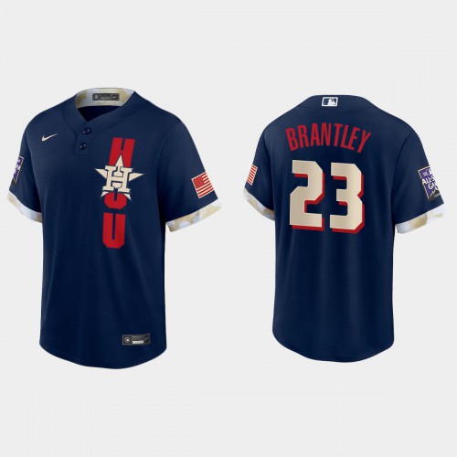 Houston Houston Astros #23 Michael Brantley 2021 All Star Game Fan's Version Navy Jersey Men's