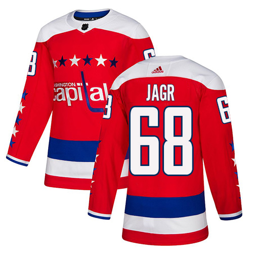 Adidas Washington Capitals #68 Jaromir Jagr Red Alternate Authentic Stitched Jersey Men's