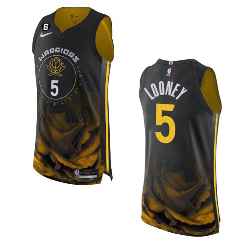 Golden State Golden State Warriors #5 Kevon Looney Black 2022-23 Authentic Jersey - City Edition Mens