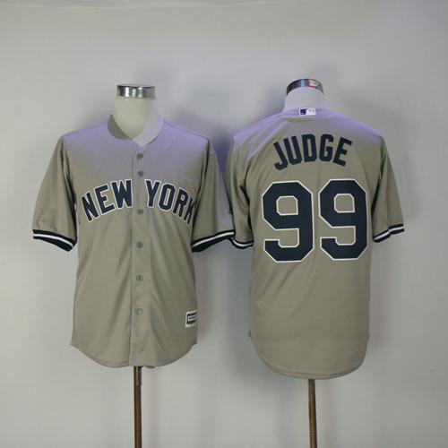 New York Yankees #99 Aaron Judge Grey New Cool Base Stitched Jersey Men's