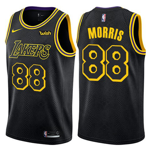 Los Angeles Lakers #88 Markieff Morris Black Youth Swingman City Edition Jersey Youth
