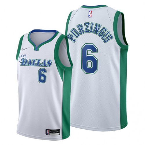 Dallas Dallas Mavericks #6 Kristaps Porzingis Youth 2021-22 City Edition White Jersey Youth