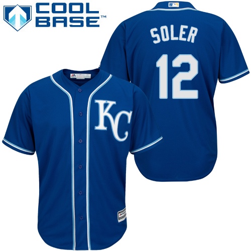 Kansas City Royals #12 Jorge Soler Royal Blue Cool Base Stitched Youth Jersey Youth