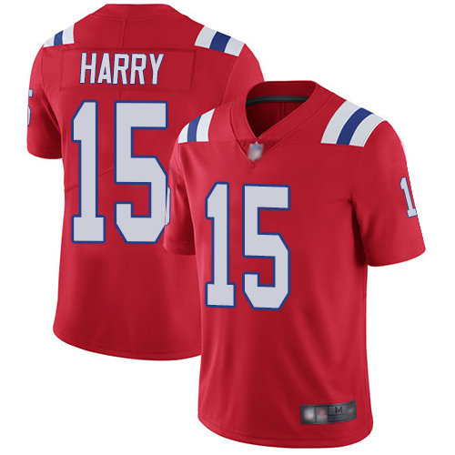 New England Patriots #15 N'Keal Harry Red Alternate Men's Stitched Vapor Untouchable Limited Jersey Men's
