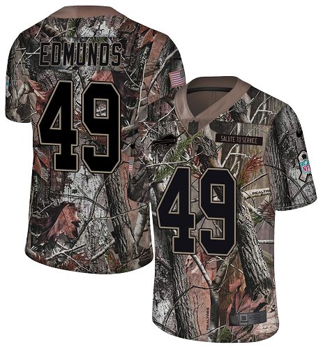 Bills #49 Tremaine Edmunds Camo Youth Stitched Limited Rush Realtree Jersey